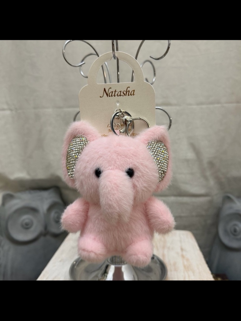⚡️⭐️Natasha Plush Elephant Handbag Charm/Key Ring